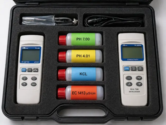 Complete pH– & Geleidbaarheidsmeter set